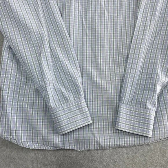 UNTUCKit Mens XL Long Sleeve Button Down Shirt Plaid Cotton Blue Green Cotton - Picture 11 of 13